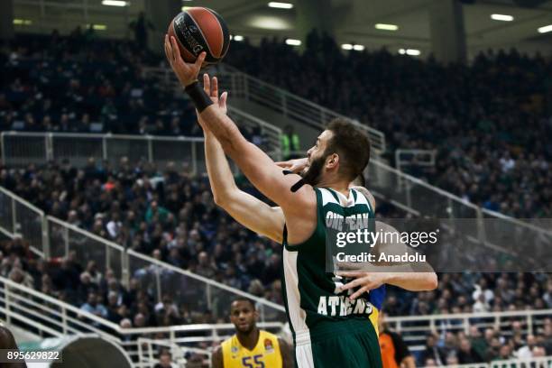 Nikos Pappas of Panathinaikos Superfoods Athens in action during the Turkish Airlines Euroleague basketball match between Panathinaikos Superfoods...