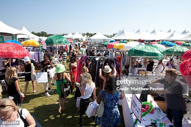 Crowd atmosphere at QVC's Super Saturday Live at Nova's Ark Project on August 1, 2009 in Water Mill, New York.