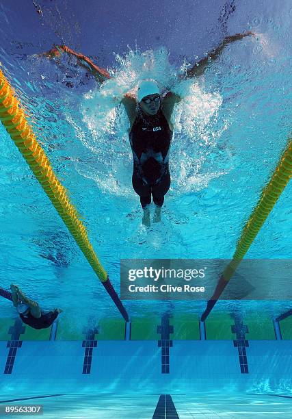 Ryan Lochte of the United States competes in the Men's 400m Individual Medley Heats during the 13th FINA World Championships at the Stadio del Nuoto...