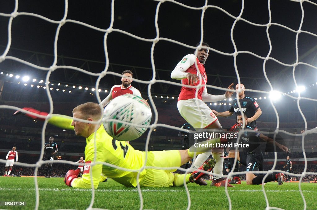 Arsenal v West Ham United - Carabao Cup Quarter Final