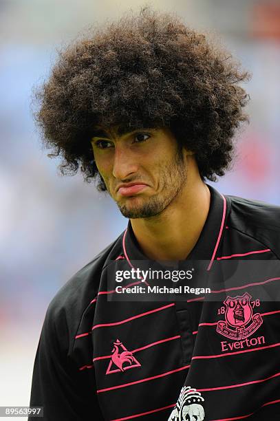 Marouane Fellaini of Everton during the pre season friendly match between Coventry City and Everton at the Ricoh Arena on August 2, 2009 in Coventry,...