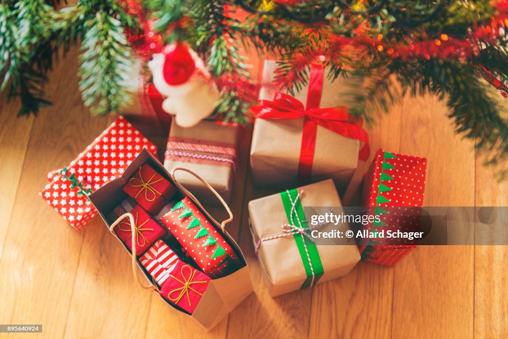 Christmas Presents under Christmas Tree