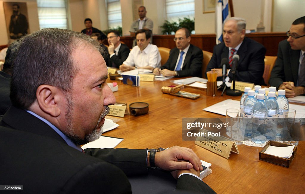Prime Minister Benjamin Netanyahu Chairs Israeli Weekly Cabinet Meeting
