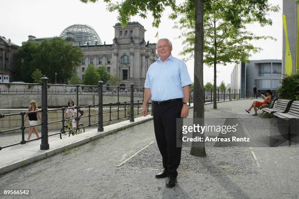 Oskar Lafontaine, Chairman of the German left-wing party Die Linke poses for a portrait on August 2, 2009 in Berlin, Germany. Die Linke, which has...