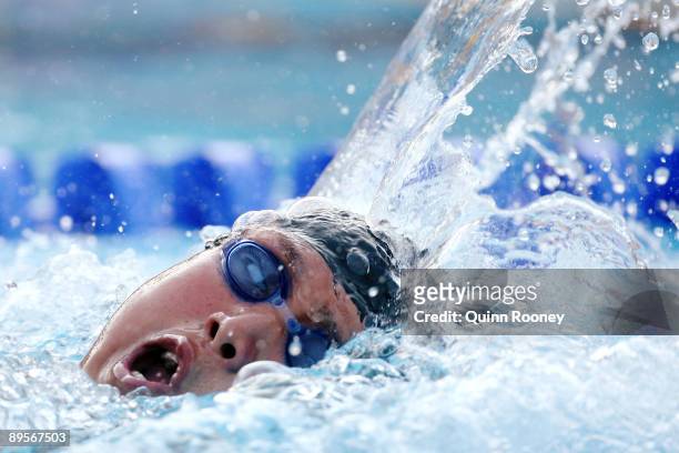 Lin Zhang of China competes in the Men's 1500m Freestyle Final during the 13th FINA World Championships at the Stadio del Nuoto on August 2, 2009 in...