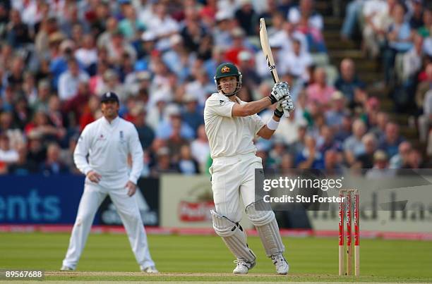Australia batsman Shane Watson picks up some runs during day four of the npower 3rd Ashes Test Match between England and Australia at Edgbaston on...