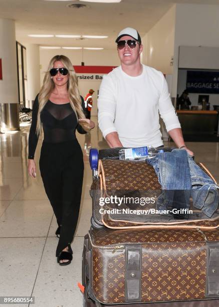 Kim Zolciak and Kroy Biermann are seen on December 19, 2017 in Los Angeles, California.