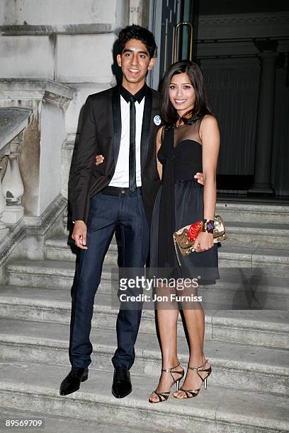 Dev Patel and Freida Pinto attend a screening of 'Slumdog Millionaire' at Somerset House on August 2, 2009 in London, England.