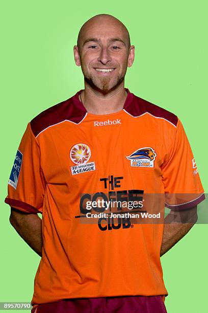 Danny Tiatto poses during the official Brisbane Roar 2009/10 Hyundai A-League headshots session at Suncorp Stadium on July 8, 2009 in Brisbane,...