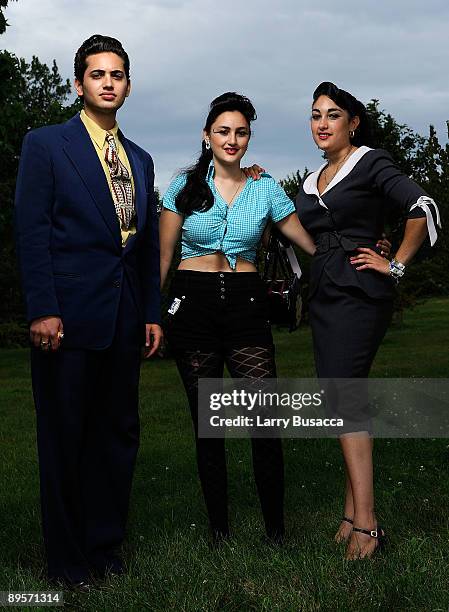 Daisy Durham, Lewis Durham and Kitty Durham of Kitty, Daisy & Lewis attend the 2009 All Points West Music & Arts Festival at Liberty State Park on...