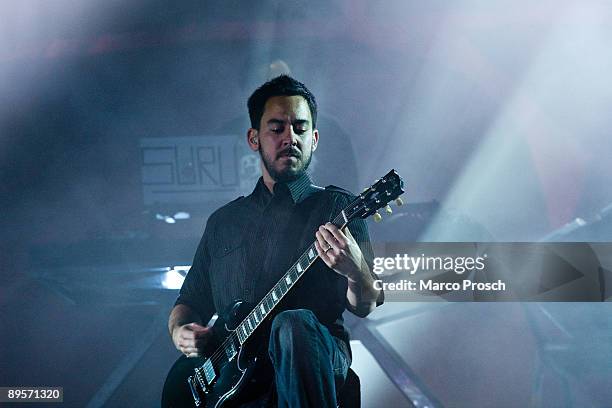 Mike Shinoda of Linkin Park perform live at Ferropolis on August 2, 2009 in Graefenhainichen, Germany.
