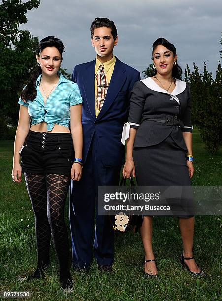 Daisy Durham, Lewis Durham and Kitty Durham of Kitty, Daisy & Lewis attend the 2009 All Points West Music & Arts Festival at Liberty State Park on...