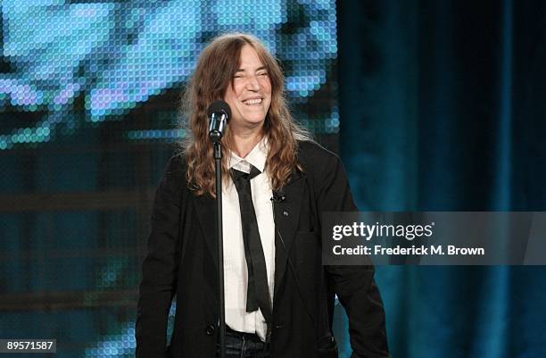 Musician Patti Smith from the program "Patti Smith Dream of Life" speaks during the PBS portion of the 2009 Summer Television Critics Association...