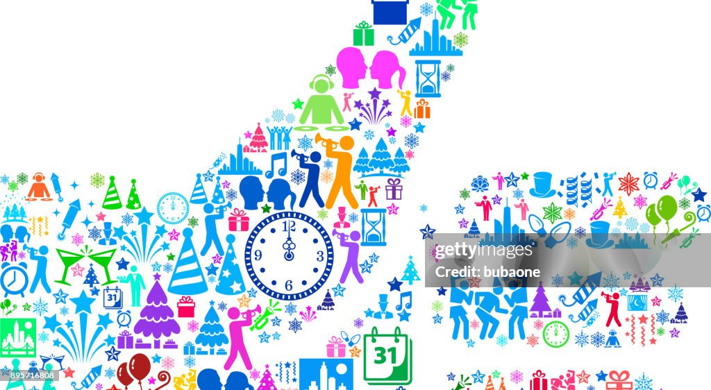 Thumbs Up New Year Celebration Party