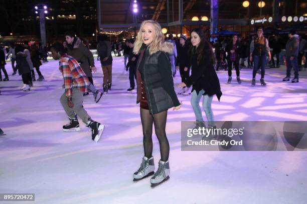 Olympic Medalist Nastia Liukin attends the Free Country and The Fresh Air Fund Partnership Celebration at The Rink at Bryant Park on December 19,...