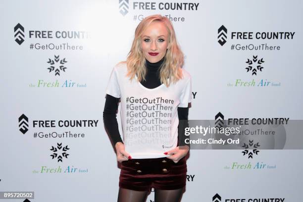 Olympic Medalist Nastia Liukin attends the Free Country and The Fresh Air Fund Partnership Celebration at The Rink at Bryant Park on December 19,...