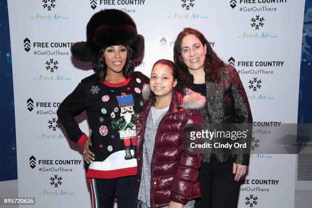 Fresh Air Fund Alumna June Ambrose, Summer Chamblin, and Executive Director of The Fresh Air Fund Fatima Shama attend the Free Country and The Fresh...