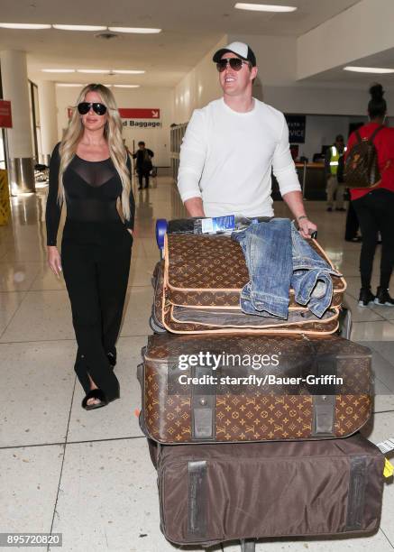 Kim Zolciak and Kroy Biermann are seen on December 19, 2017 in Los Angeles, California.