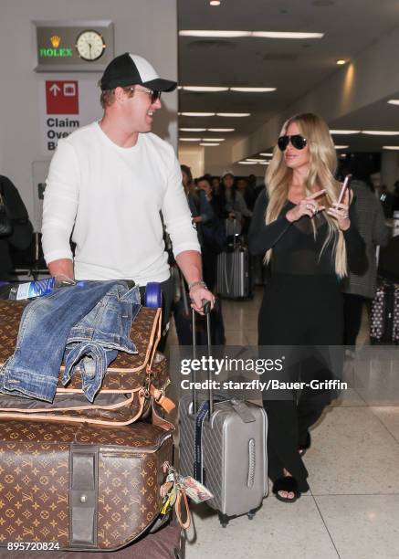 Kim Zolciak and Kroy Biermann are seen on December 19, 2017 in Los Angeles, California.