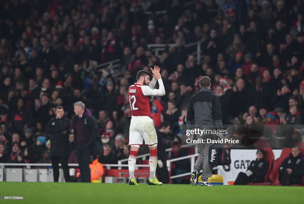 Arsenal v West Ham United - Carabao Cup Quarter Final