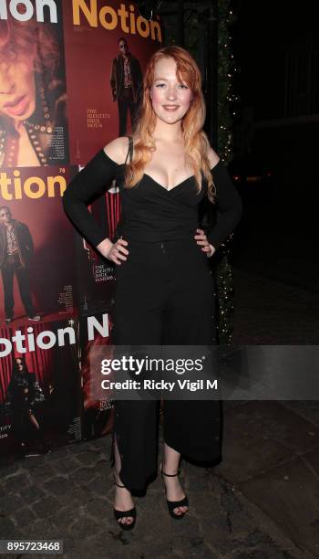 Victoria Clay attends Notion Magazine Issue 78 launch party at Ninety One on December 19, 2017 in London, England.