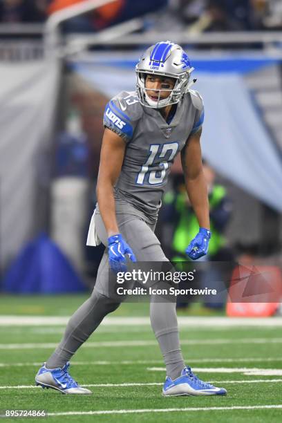 Detroit Lions wide receiver T.J. Jones in action during a game between the Chicago Bears and the Detroit Lions on December 16 at Ford Field in...