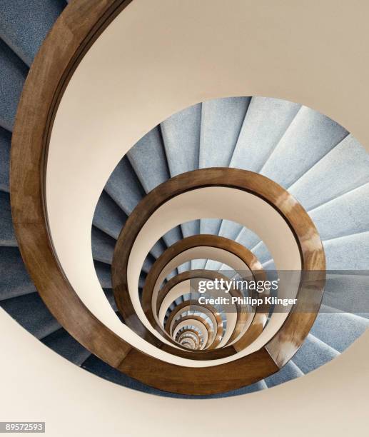 endless stairs - balustrade stock pictures, royalty-free photos & images