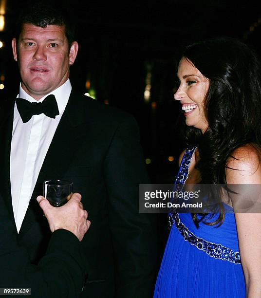 James Packer and Erica Packer arrive for the Victor Chang Cardiac Research Institute Heart to Heart Ball at the Parkside Ballroom on August 1, 2009...