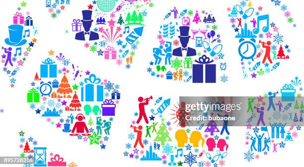 globe new year celebration party - time square stock illustrations