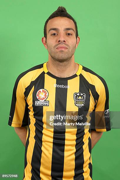 Diego Walsh poses during the official Wellington Phoenix 2009/10 Hyundai A-League headshots session at Westpac Stadium on July 14, 2009 in...