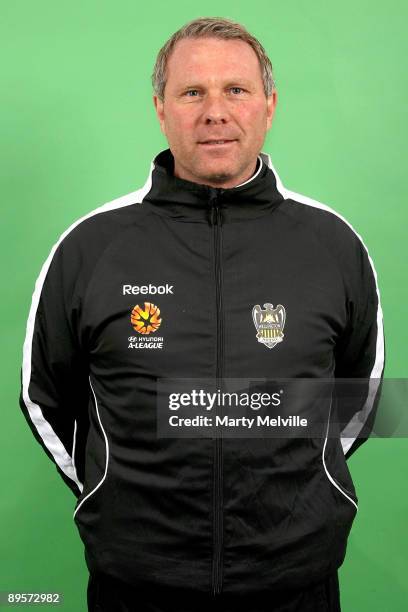 Head coach Ricki Herbert poses during the official Wellington Phoenix 2009/10 Hyundai A-League headshots session at Westpac Stadium on July 14, 2009...