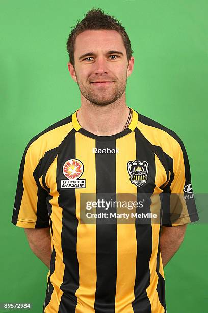 Tim Brown poses during the official Wellington Phoenix 2009/10 Hyundai A-League headshots session at Westpac Stadium on July 14, 2009 in Wellington,...