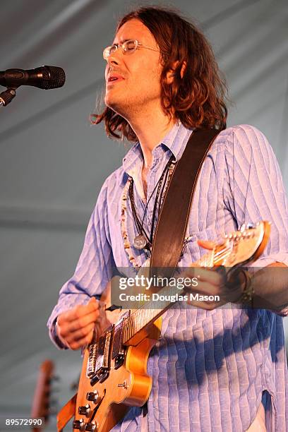 Elvis Perkins performs at the 2009 Newport Folk Festival at Fort Adams State Park on August 2, 2009 in Newport, Rhode Island.