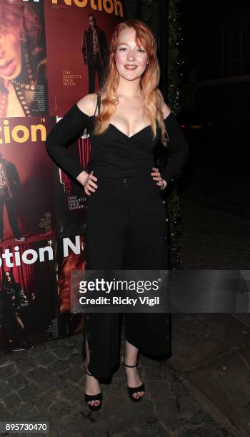 Victoria Clay attends Notion Magazine Issue 78 launch party at Ninety One on December 19, 2017 in London, England.