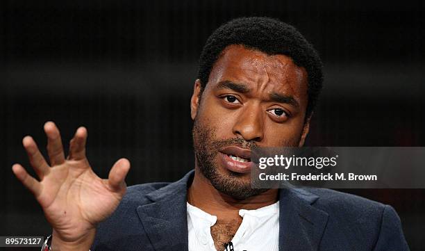 Actor Chiwetel Ejiofor of the television show Masterpiece Contemporary "Endgame" speaks during the PBS portion of the 2009 Summer Television Critics...