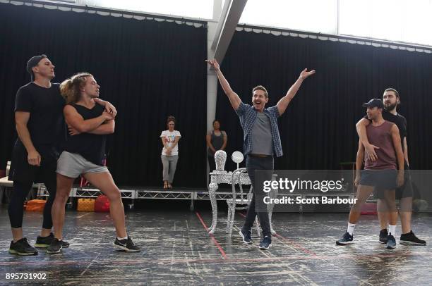 Cast members perform during rehearsals for Priscilla Queen Of The Desert on December 20, 2017 in Melbourne, Australia. Tony & Olivier Award nominee...