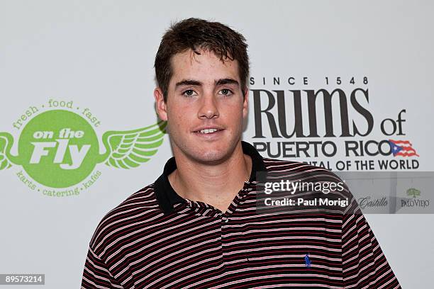 Tennis player John Isner arrives at the Legg Mason Tennis Classic Players' Party at L2 Lounge on August 2, 2009 in Washington, DC.