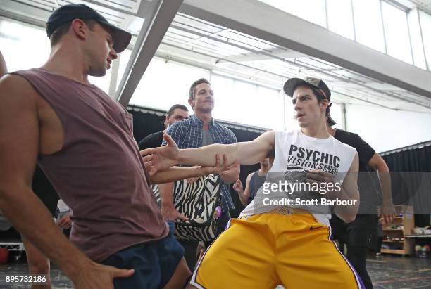Cast members perform during rehearsals for Priscilla Queen Of The Desert on December 20, 2017 in Melbourne, Australia. Tony & Olivier Award nominee...