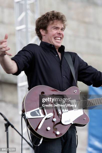 Musician Josh Ritter performs during day 2 of George Wein's Folk Festival 50 at Fort Adams State Park on August 2, 2009 in Newport, Rhode Island.