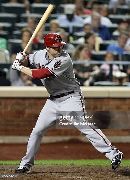 Mark Reynolds of the Arizona Diamondbacks bats against the New York Mets on August 1, 2009 at Citi Field in the Flushing neighborhood of the Queens...