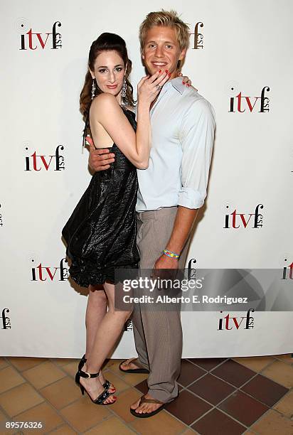 Director/producer Tamela D'Amico and actor Matt Barr arrive at the premiere of "Sex Ed: The Series" held at Laemmle Sunset 5 Theatre on August 2,...