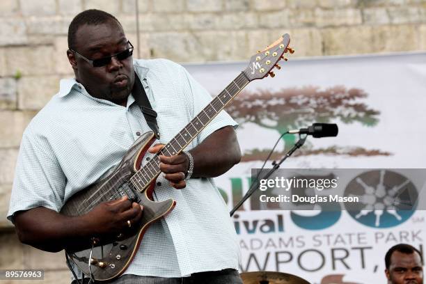 Phillip Campbell of the Campbell Brothers performs at the 2009 Newport Folk Festival at Fort Adams State Park on August 2, 2009 in Newport, Rhode...