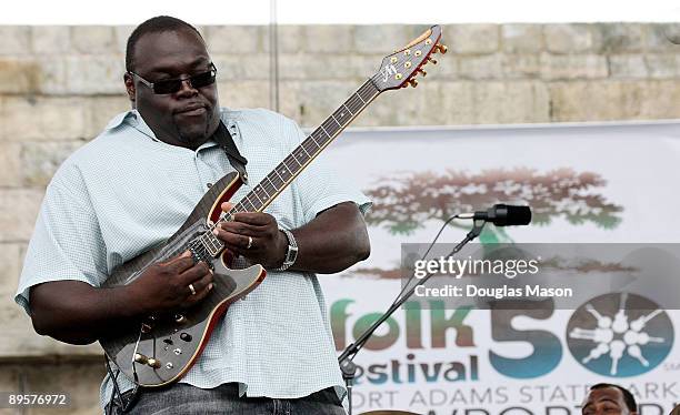 Phillip Campbell of the Campbell Brothers performs at the 2009 Newport Folk Festival at Fort Adams State Park on August 2, 2009 in Newport, Rhode...