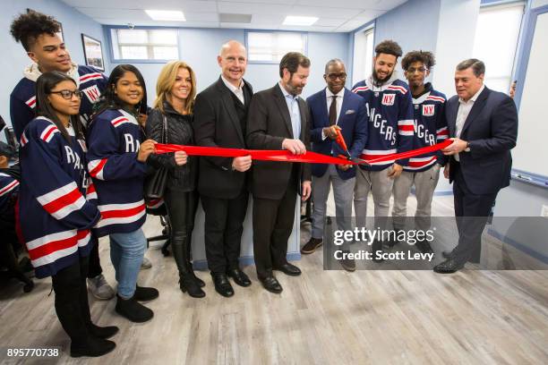 Ribbon cutting ceremony takes place as the NHL and the New York Rangers partner with WHEDco and the Garden of Dreams Foundation to open a newly...