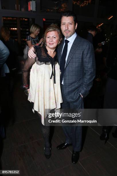 Raffi Azadian and a guest during the Azadian Group Holiday Party on December 19, 2017 in New York City.