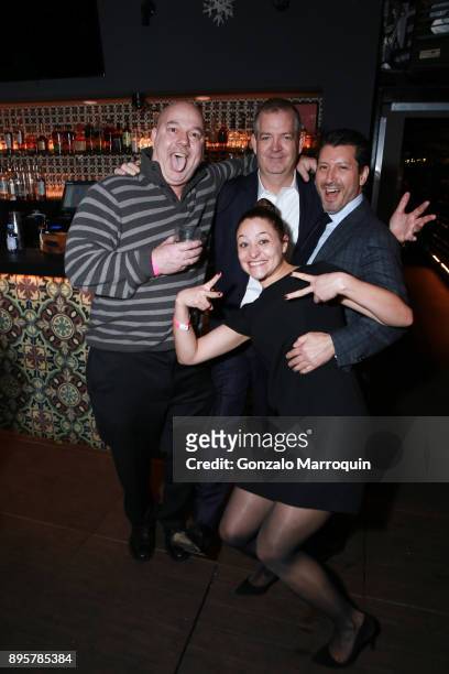 Bob Seidenberger, Scott Sinclair, Raffi Azadian and Jennifer Smith during the Azadian Group Holiday Party on December 19, 2017 in New York City.