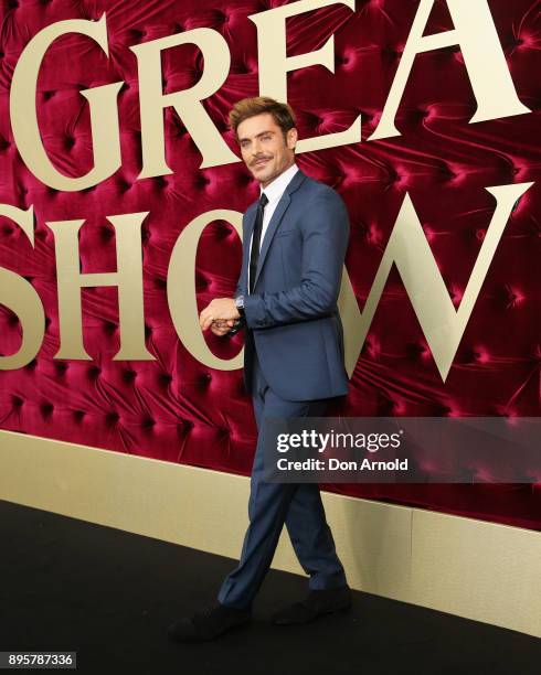 Zac Efron attends the Australian premiere of The Greatest Showman at The Star on December 20, 2017 in Sydney, Australia.