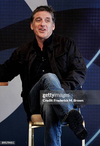 Talk Show host Craig Ferguson of the television show "The Late Late Show with Craig Ferguson" speaks during the CBS Network portion of the 2009...