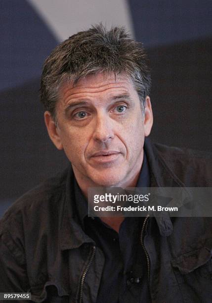 Talk Show host Craig Ferguson of the television show "The Late Late Show with Craig Ferguson" speaks during the CBS Network portion of the 2009...