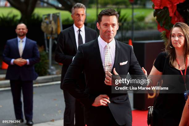 Hugh Jackman attends the Australian premiere of The Greatest Showman at The Star on December 20, 2017 in Sydney, Australia.